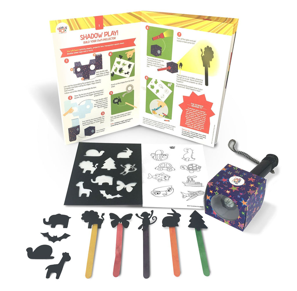 Genius Box - Play some Learning STEM Toy for 5+ Year Age: Light and Sound DIY,Activity Kit, Learning Kit, Educational Kit,Multicolor, Wood;Paper 15 Activity Kit