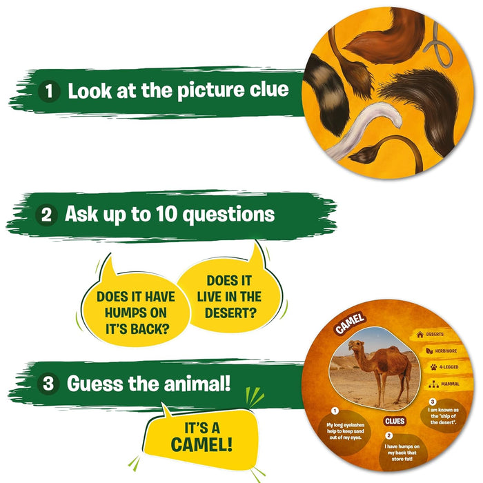 Skillmatics Card Game - Guess in 10 Picture Clues Animal Planet, Perfect for Boys, Girls, Kids, and Families Who Love, Educational Games, Board Games, Gifts for Ages 6, 7, 8, 9 and Up