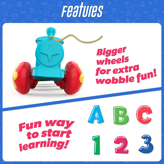 Giggles Funskool Wobble Train Express, Fun & Development Toy for Babies, Encourage Walking, Improve Balance & Coordination, Stimulate Senses, Multicolor, Gift Set for Kids, Age 18+ Months