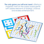 Ratna's Magnetic Snakes and Ladders with Ludo Board Game for Kids and Family Fun