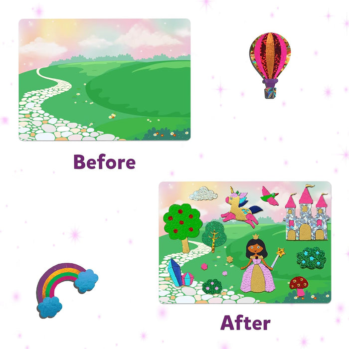 Skillmatics Art & Craft Activity - Foil Fun Unicorns & Princesses, No Mess Art for Kids, Craft Kits & Supplies, DIY Creative Activity, Gifts for Girls Travel Toys