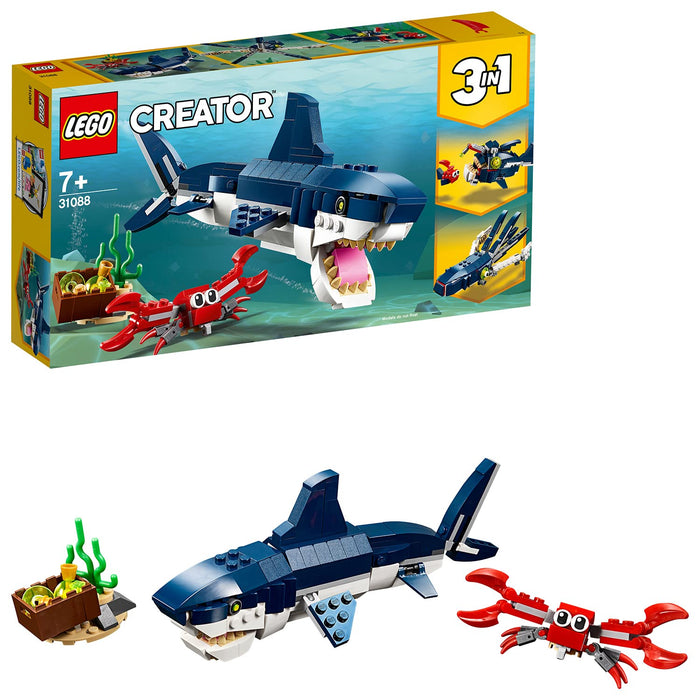 LEGO Creator 3In1 Deep Sea Creatures 31088 Building Kit (230 Piece),Multicolor