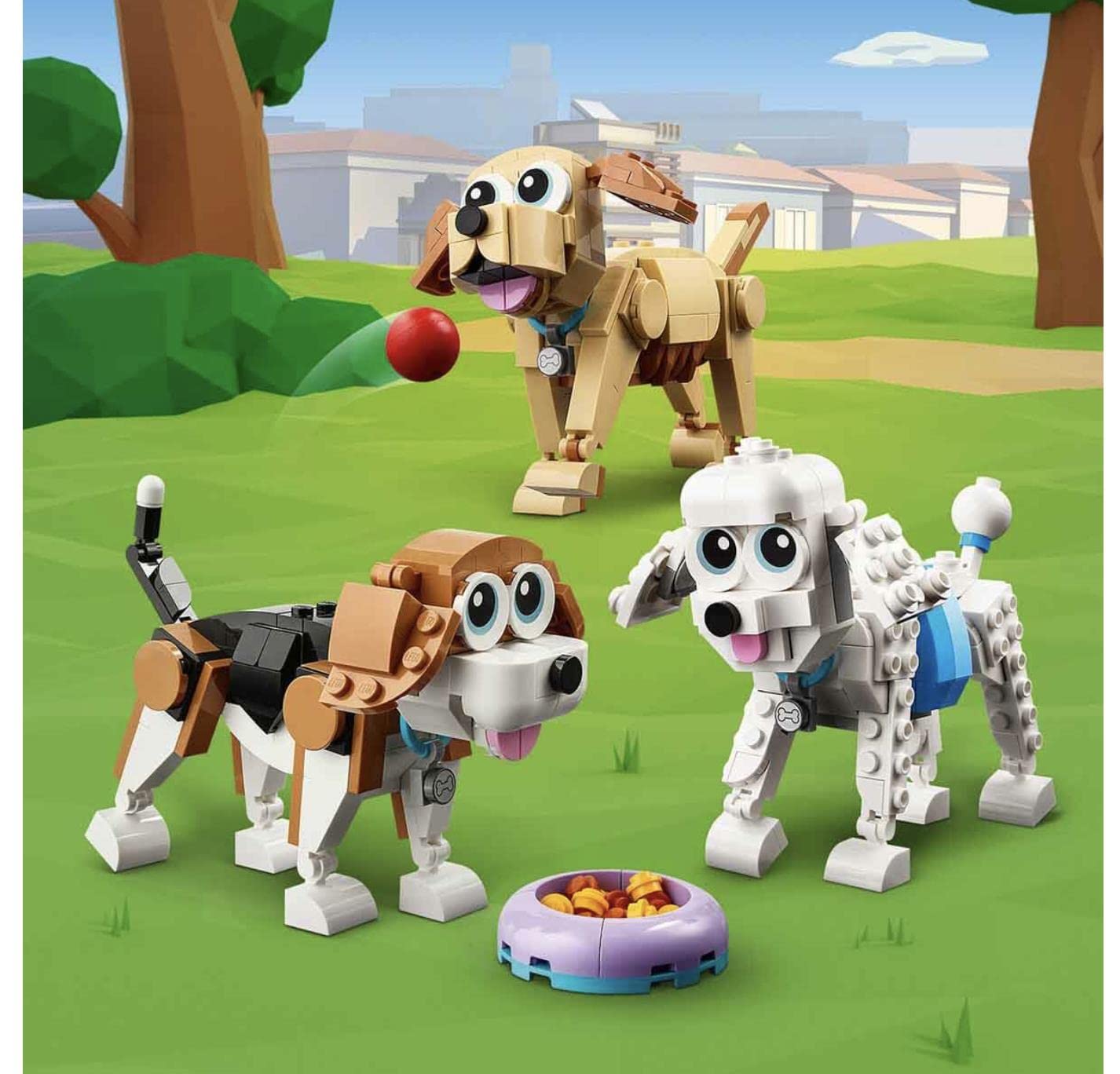 LEGO Creator Adorable Dogs 31137 Building Toy Set (475 Pieces)|Multicolor
