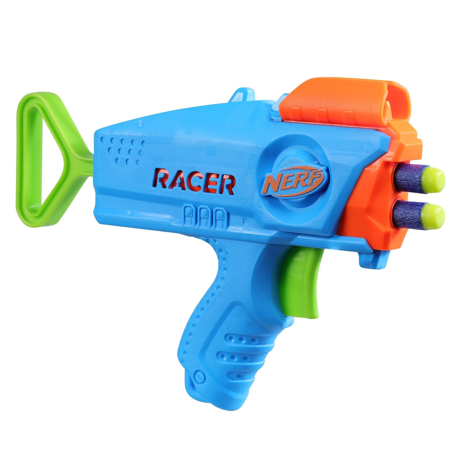Nerf Elite Junior Racer Easy Play Dart Blaster, 4 Elite Darts, Outdoor Toys for 6 Year Old Boys & Girls
