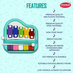 Chanak Musical Xylophone Plastic Piano Toy for Kids, Musical Piano Xylophone for Kids, Non-Toxic Suitable for Children Above 3 Years, BIS Approved (Piano Blue)