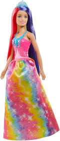 Barbie Dreamtopia Royal Doll with Extra-Long Two-Tone Fantasy Hair, Hairbrush, Headband & Styling Accessories, GTF38