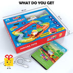 Mirana Block Rider Toy Train Set with Colorful & Multiple Track Layout, USB Rechargeable Type-C Engine, Various Sound Modes - Vande Bharat, Rajdhani, Delhi Metro, Kids 2-8 Years (Basic - 47 Pcs)