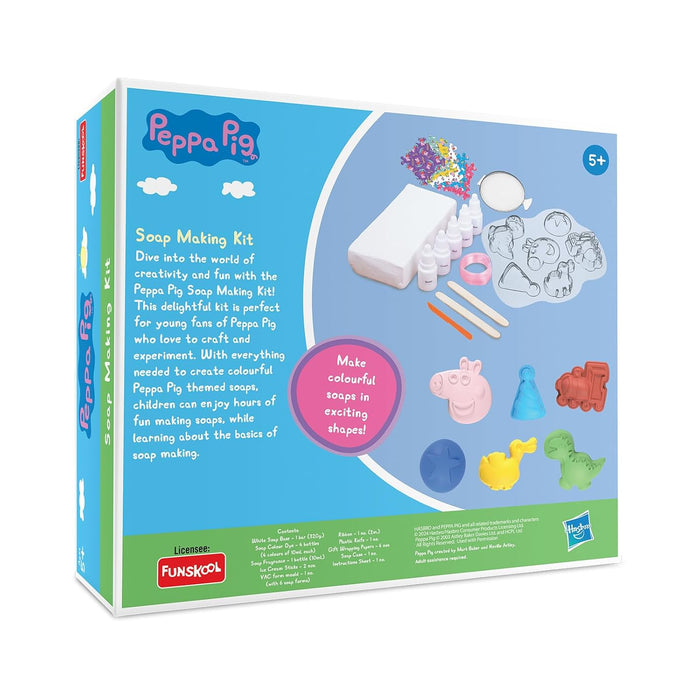 Handycrafts Funskool Peppa Pig Soap Making Kit, Scented Soaps, DIY Kit, Art and Craft Set for Kids, Learning, Fun & Engaging Activity for Childrens, Multicolour, Gift Set for Kids, Age 5+ Years