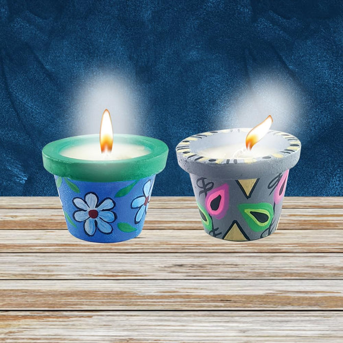 TOYKRAFTT Art and Craft kit| Pot Painting Kit| DIY Candle Making Kit for Age 8 to 12 - Candles from Pretty Pots