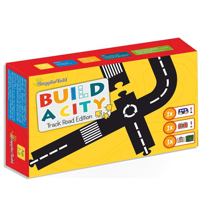 GrapplerToddINDIA GrapplerTodd Road Track Set - 31 Pieces Fun Playing Puzzle Road Set | Premium Wooden Toys