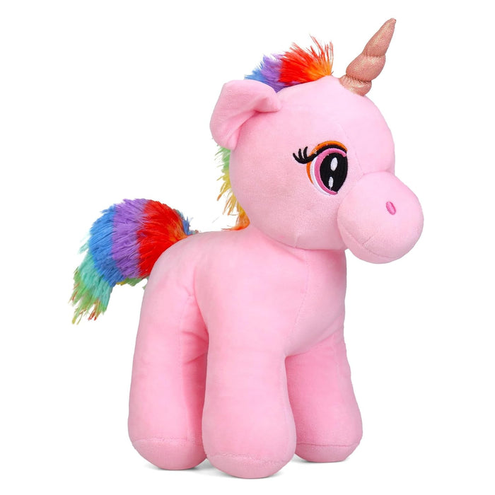 Mirada Enchanting Light Pink Unicorn Soft Toy | Great Gift for Girls/Kids | Floppy and Glittery with Sparkling Horn | Soft Stuffed Plush Animal |- 29cm