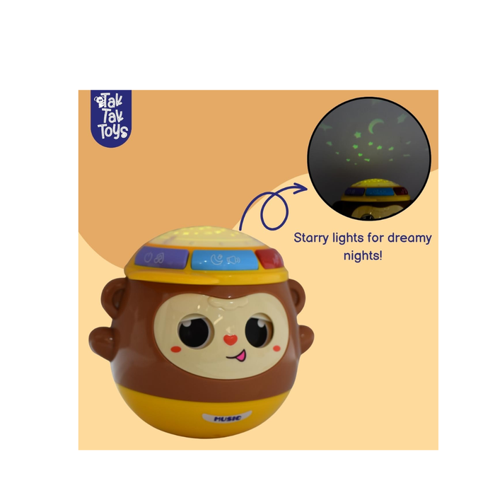 Nubo Jungle Beats Sound Toy for Babies and Toddlers, Interactive Peek-a-Boo Eyes, Tumbler Toy with Light, Music and Rhymes for Infants, Best for Kids Gifting Age 6 Months+