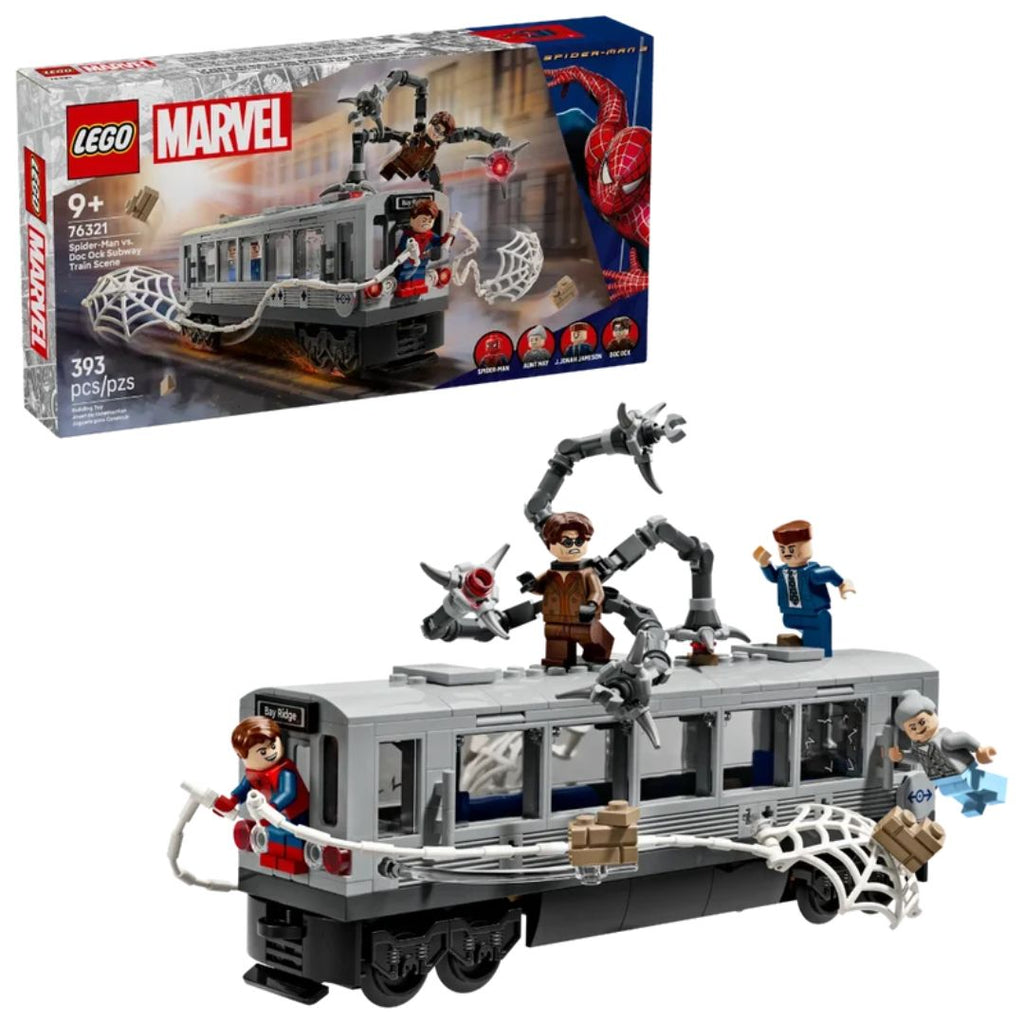 Lego 76321 Super Heroes Marvel Spider-Man vs. Doc Ock Subway Train Scene (393 Pieces)