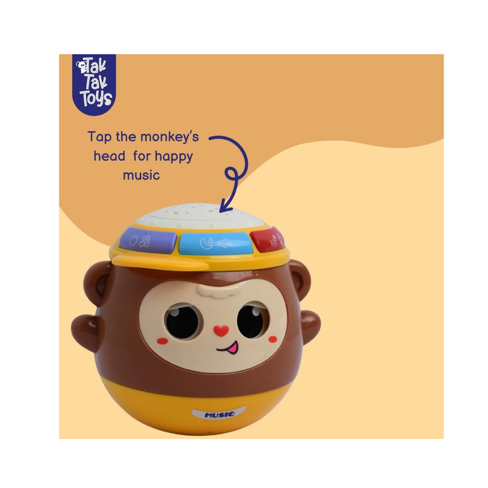 Nubo Jungle Beats Sound Toy for Babies and Toddlers, Interactive Peek-a-Boo Eyes, Tumbler Toy with Light, Music and Rhymes for Infants, Best for Kids Gifting Age 6 Months+