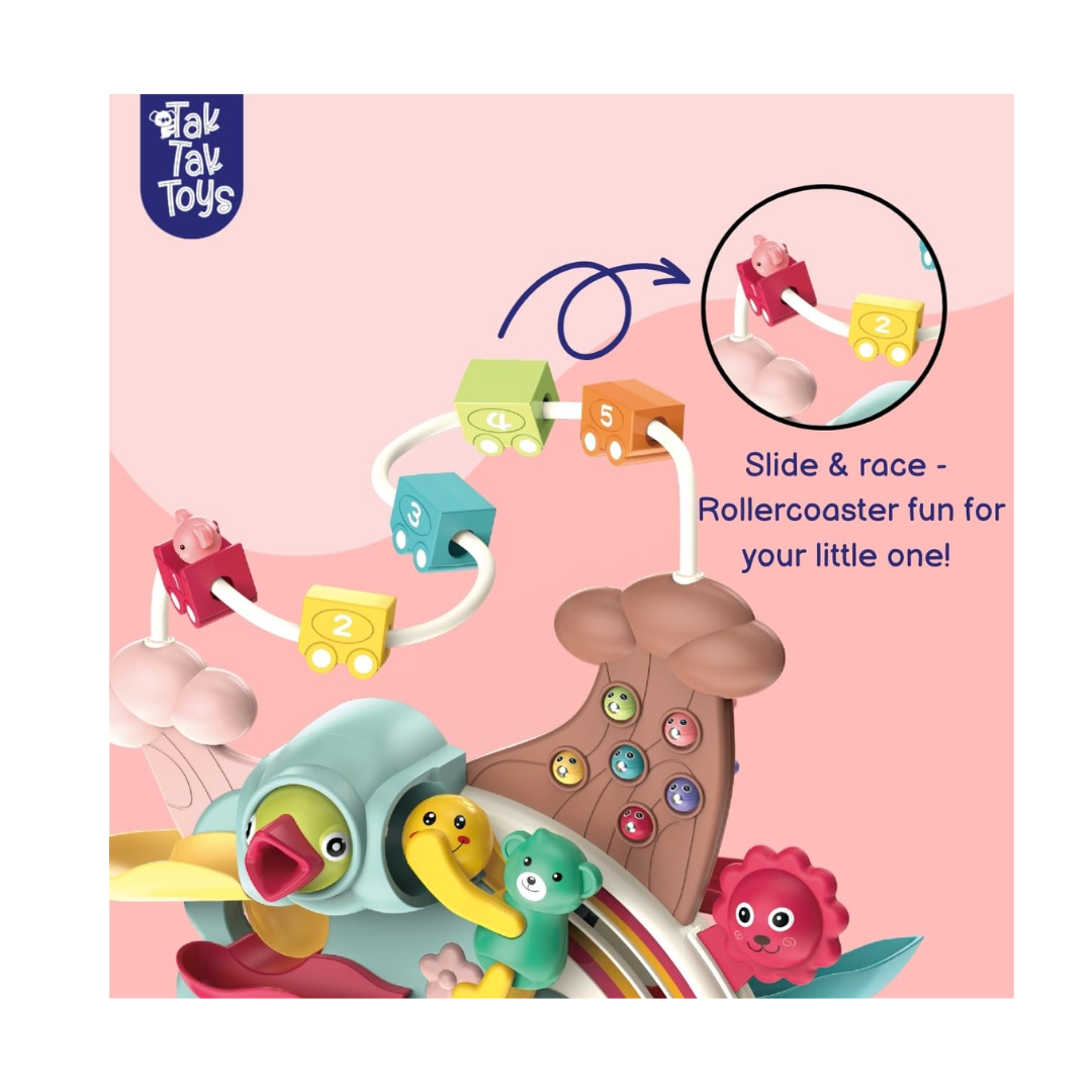 Little Loops Activity Playset | Educational Toy with Rolling Balls, Feeding Bird Game & Colorful Slides | Motor Skill Development Toy for Kids | Age 3 Y+