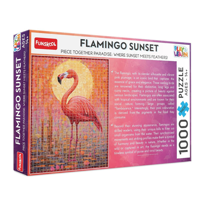 Funskool-Flamingo Sunset,Jigsaw, Educational,1000 Pieces,Puzzle,for 14 Year Old Kids and Above,Toy