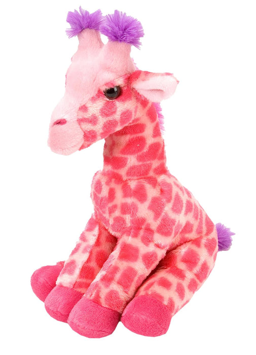 WILD REPUBLIC Pink Sitting Giraffe 12"