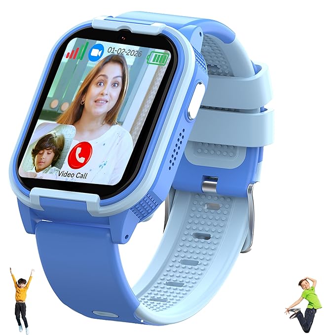 SPIKY Gnome Kids Smartwatch | with HD 4G Video & Voice Calling | IP67 Waterproof, GPS - LBS Tracking - WiFi, Geo Fencing, SOS Button | Best Smartwatch for Kids Boys & Girls