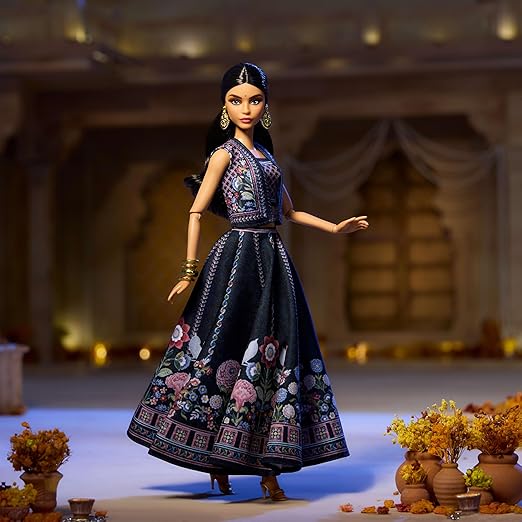 Barbie Diwali Doll by Anita Dongre Wearing Festival of Lights Look, Holiday Collectible with Doll Stand & Certificate of Authenticity