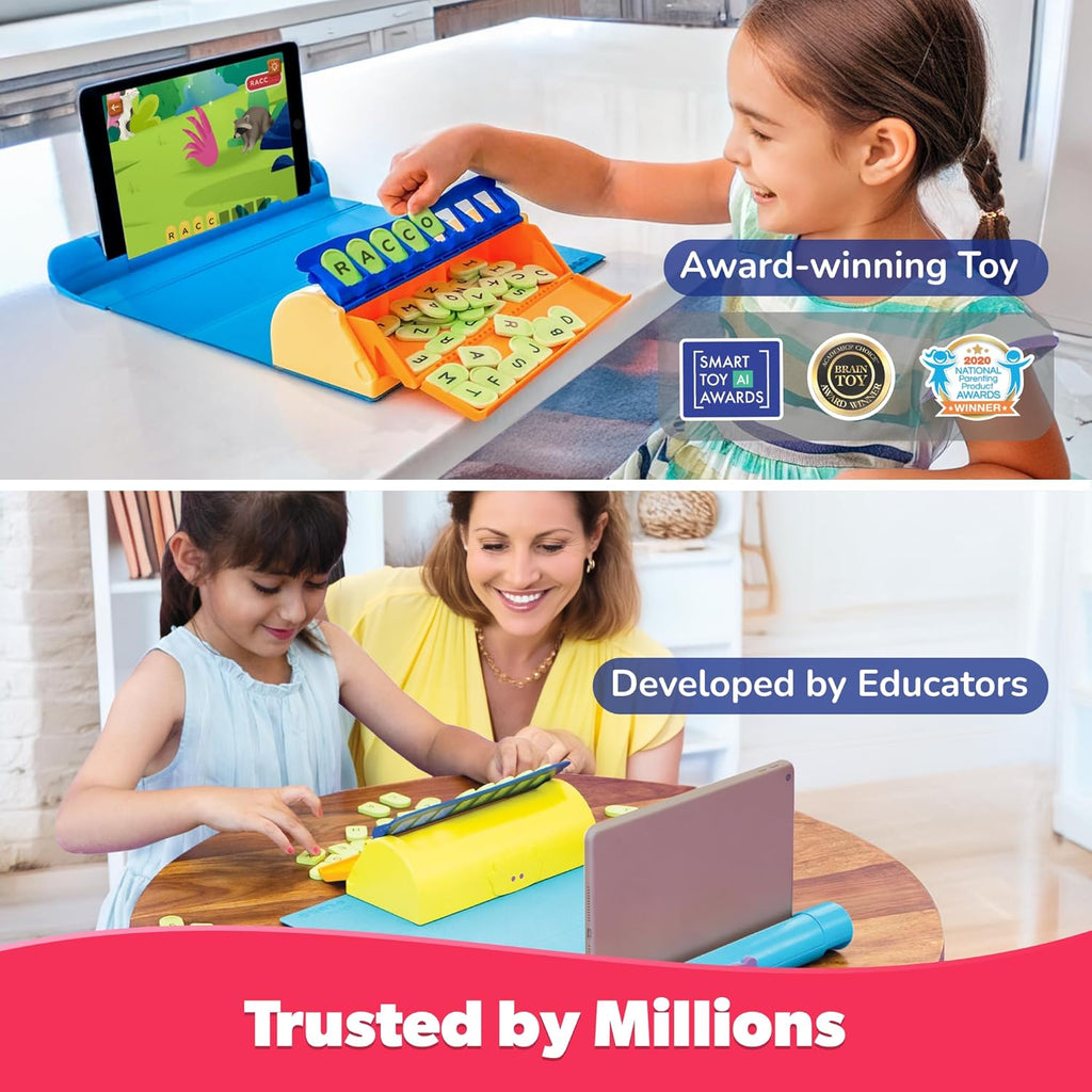 Shifu Plugo Letters - AR-Powered STEM Word Building Kit for Kids (4-10 Years) - Educational Spelling, Vocabulary and Grammar Game - Fun Interactive Learning Toy, Birthday Gift for Boys and Girls