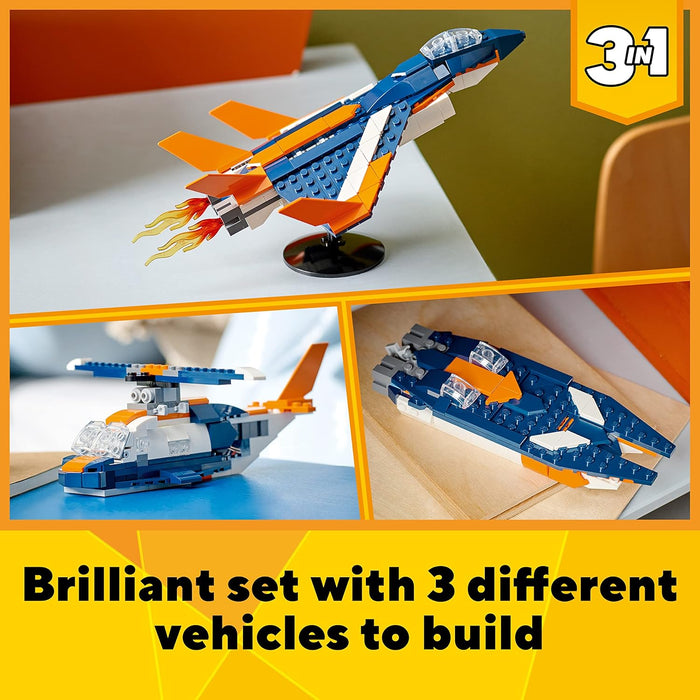 Lego Creator 3In1 Supersonic-Jet 31126 Building Kit (215 Pieces) Blue