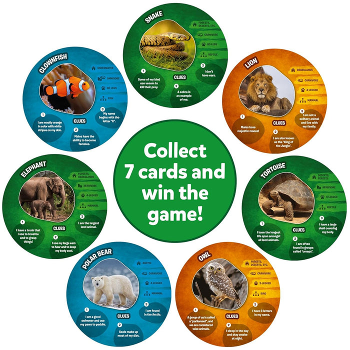Skillmatics Card Game Guess in 10 Picture Clues Animal Planet, Perfect for Boys, Girls, Kids, and Families Who Love, Educational Games, Board Games,