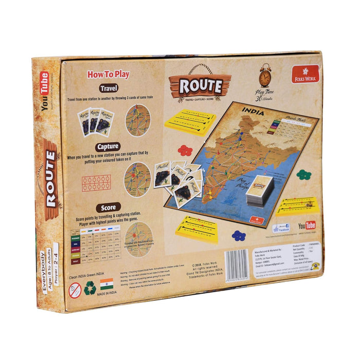 FOLKS WORK Route Board Game (Multicolor)