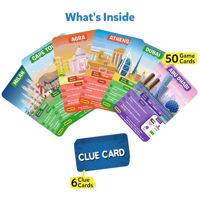 Skillmatics Card Game - Guess in 10 Cities Around The World, Educational Travel Toys for Boys, Girls, and Kids Who Love Board Games, Geography and History, Gifts for Ages 8, 9, 10 and Up