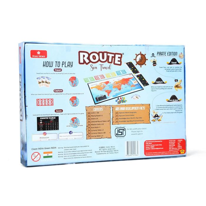 Folks Work Route Sea Travel Pirate Edition Board Game