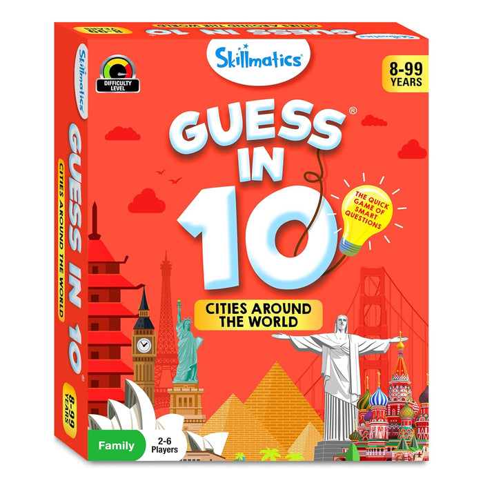 Skillmatics Card Game - Guess in 10 Cities Around The World, Educational Travel Toys for Boys, Girls, and Kids Who Love Board Games, Geography and History, Gifts for Ages 8, 9, 10 and Up