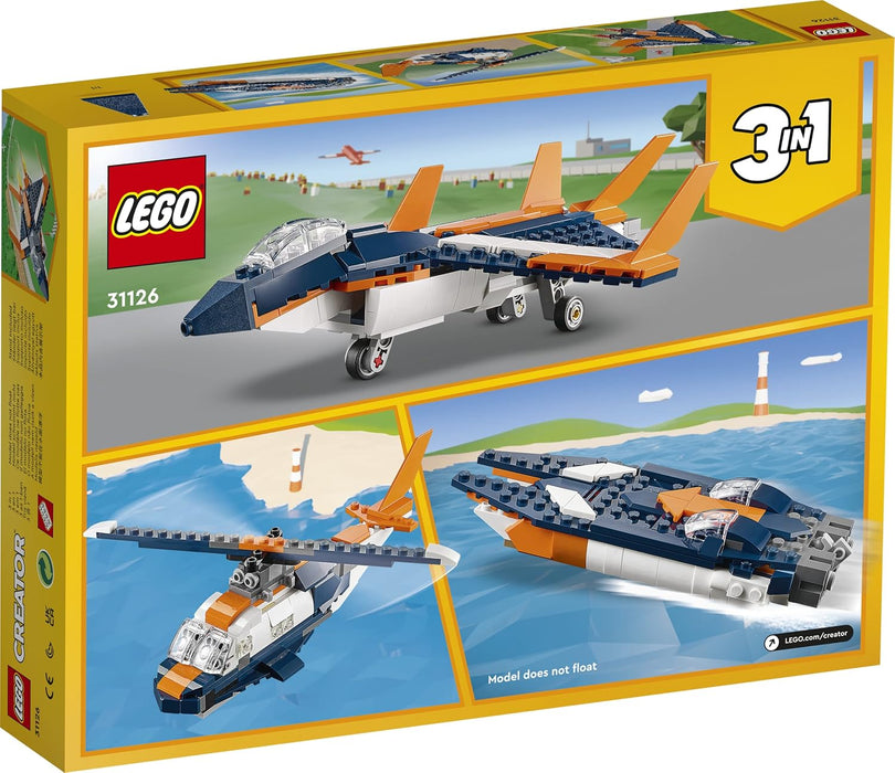 Lego Creator 3In1 Supersonic-Jet 31126 Building Kit (215 Pieces) Blue