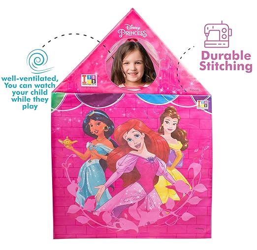 Itoys Disney Princess Theme Play House Tent for Kids, Multicolor