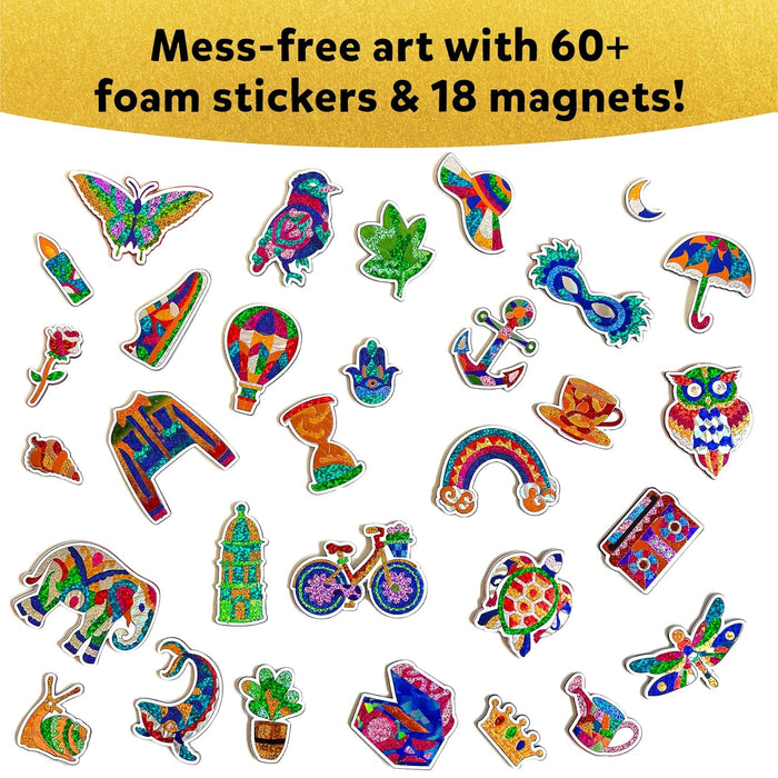 Skillmatics Art & Craft Activity - Foil Fun Pretty Patterns, Mess-Free Art, Magnets & Supplies, DIY Colorful Creative Activity, Craft Kits, Gifts for Kids, Teens, Adults, Families