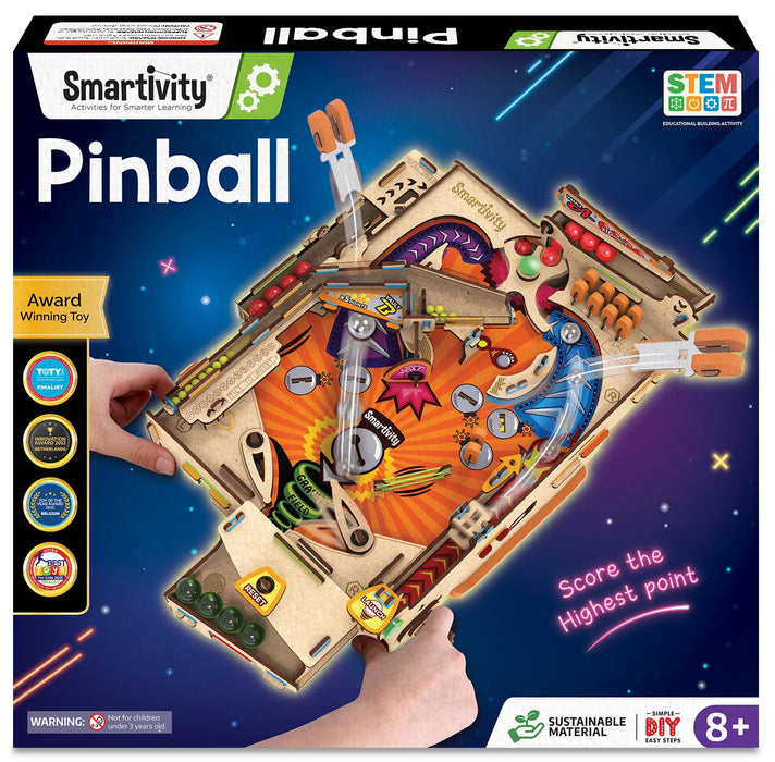 Smartivity Pinball Machine for Kids 8-14 Years I Global Award Winning Arcade Game| Birthday Gifts for Boys & Girls| DIY Science Toy for Kids 8,9,10,11,12,13,14 Years OldI STEM Wooden Construction Toys