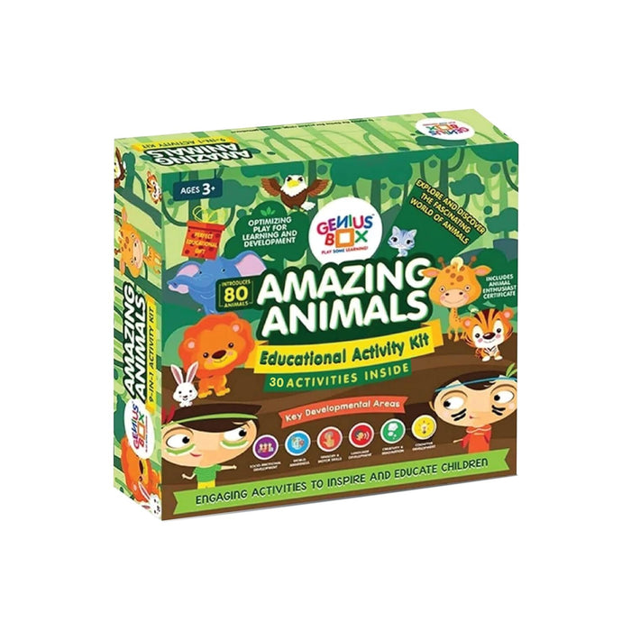 Genius Box - Play some Learning Activity Kit for 3+ Year Age: Amazing Animals DIY, Educational Toy, Learning Kit, Educational Kit, STEM Toy 30 Activity Kit