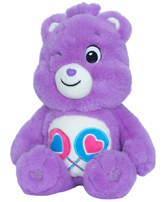 Mirada Care Bears Share Bear - Purple Plushie Perfect Stuffed Animal Super Soft and Cuddly – Good for Girls and Boys, Collectors - 35cm