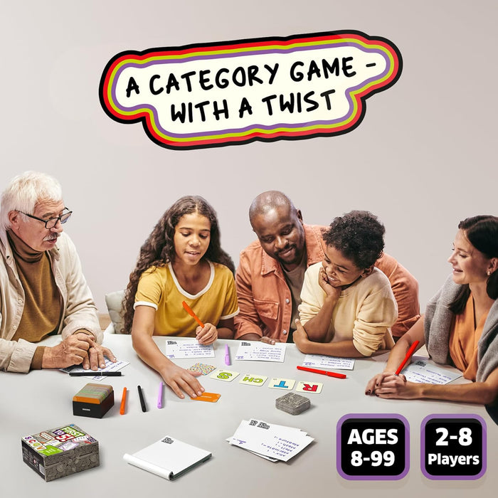 Skillmatics Card Game - First to 5, Quick Category Game with a Twist, Family & Party Game, Gifts for Kids, Teens, Adults Ages 8, 9, 10 & Up, 2-8 Players