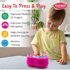 Chanak Musical Xylophone Plastic Piano Toy for Kids, Musical Piano Xylophone for Kids, Non-Toxic Suitable for Children Above 3 Years, BIS Approved (Pian Pink)