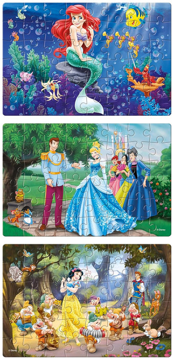 Frank Disney Princess (48 Pieces) 3 in 1 Jigsaw Puzzle for Kids Above 5+ Years - Fun & Challenging Brain Booster Games - for Enhanced Focus and Memory