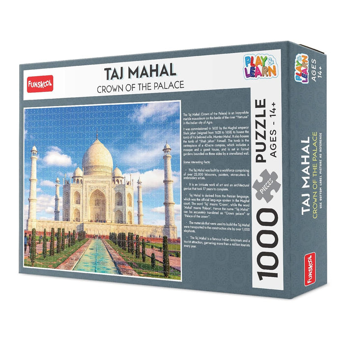 Funskool Play & Learn-Taj Mahal,Educational,1000 Pieces,Puzzle,for 14 Year Old Kids and Above,Toy - Multicolor