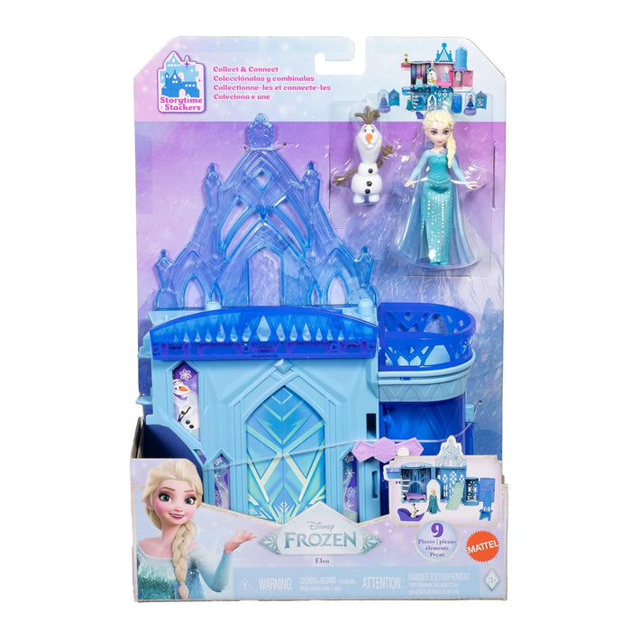 Disney Frozen Disney Princess Toys, Storytime Stackers Elsa Ice Palace, Stackable Castle Doll House with Small Doll & 8 Pieces, Inspired by The Movies