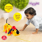 Funskool Digger The Dog, Pull Along Toy, Encourages Walking,Funny Walking Style, 12 Months & Above, Infant And Plastic Preschool Toys(Yellow)