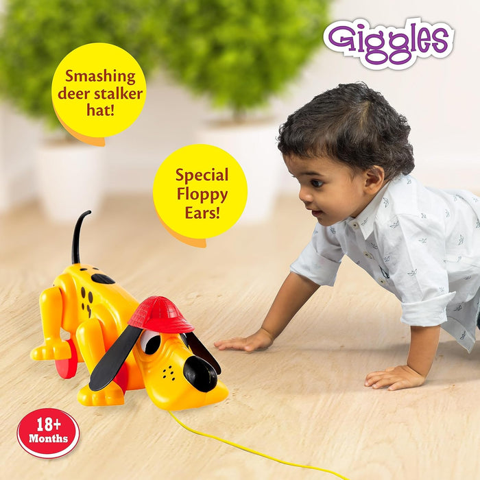 Funskool Digger The Dog, Pull Along Toy, Encourages Walking,Funny Walking Style, 12 Months & Above, Infant And Plastic Preschool Toys(Yellow)