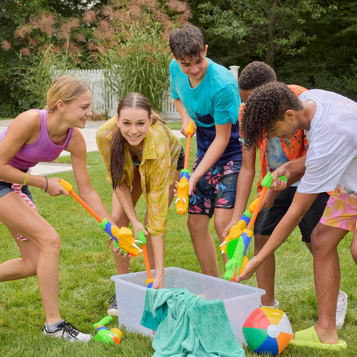 Nerf Super Soaker DinoSquad Dino Splashers 2 Water Blasters - Set of 2 Water Blasters - Pichkari for Outdoor Water Games, Branded Toy Pichkari for Holi Festival, Kids 6+