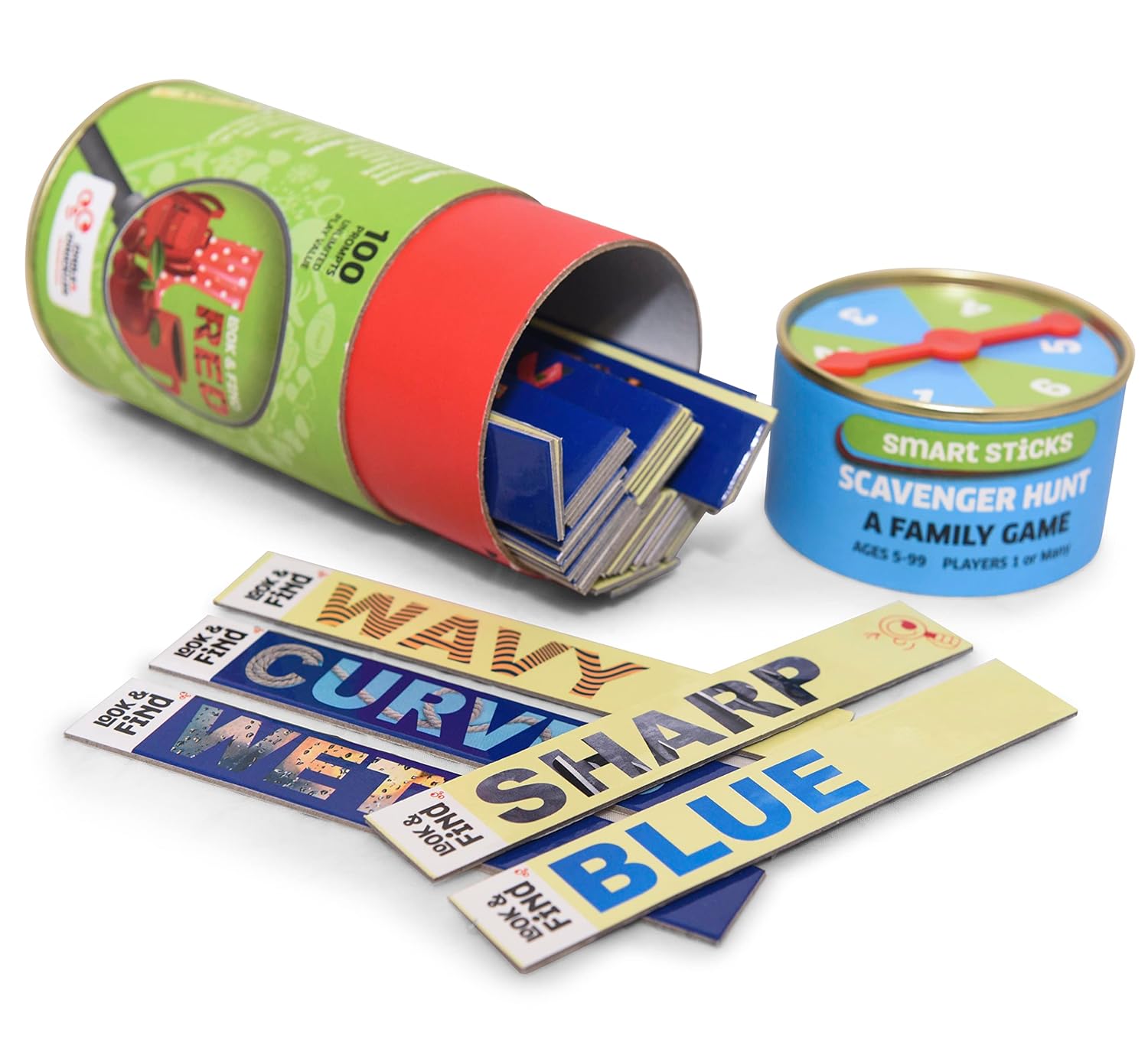 Chalk and Chuckles Smart Sticks Scavenger Hunt Game for Kids 5+ Years, Fun Family Game, Indoor and Outdoor Toys, Educational Gift for Boys, Girls Ages 4, 5, 6, 7, 8,9, 10 Years, Multicolor