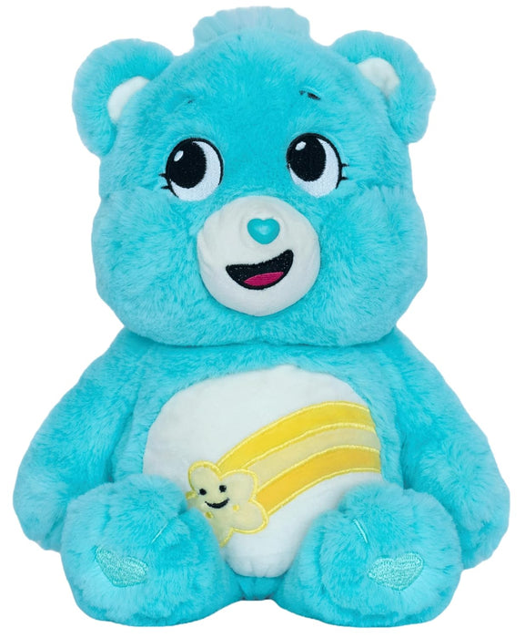 Mirada Care Bears Wish Bear - Cyan Plushie Perfect Stuffed Animal Super Soft and Cuddly – Good for Girls and Boys, Collectors - 35cm