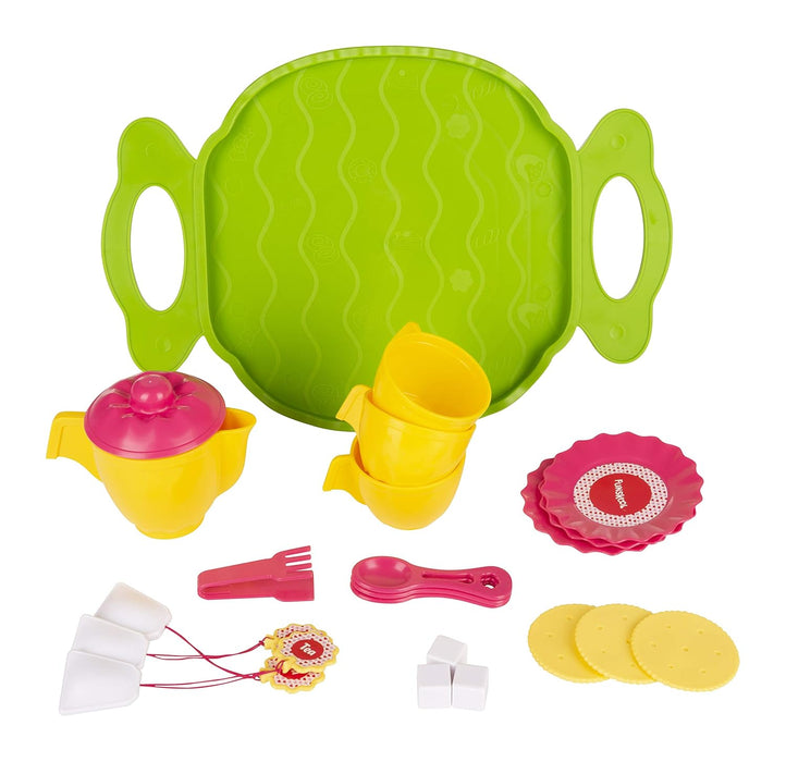 Giggles Funskool - Tea Party Set, 22 Piece Colourful Pretend and Play Tea Set, Language and Social Skills,Role Play, Preschool Toys, 3 Years & Above