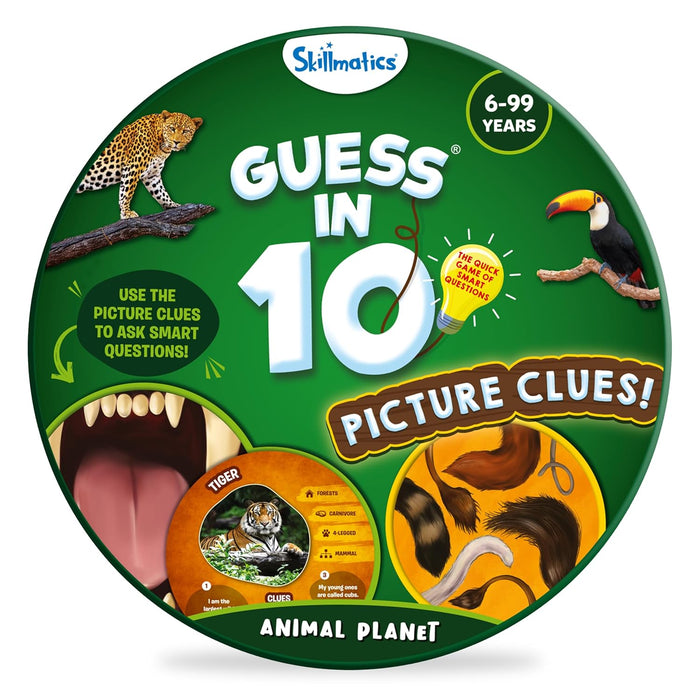 Skillmatics Card Game - Guess in 10 Picture Clues Animal Planet, Perfect for Boys, Girls, Kids, and Families Who Love, Educational Games, Board Games, Gifts for Ages 6, 7, 8, 9 and Up