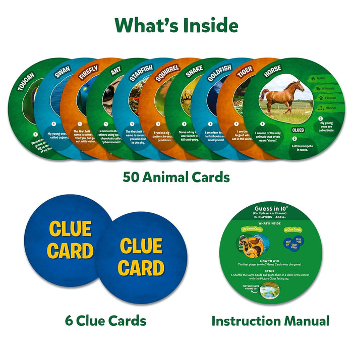 Skillmatics Card Game - Guess in 10 Picture Clues Animal Planet, Perfect for Boys, Girls, Kids, and Families Who Love, Educational Games, Board Games, Gifts for Ages 6, 7, 8, 9 and Up