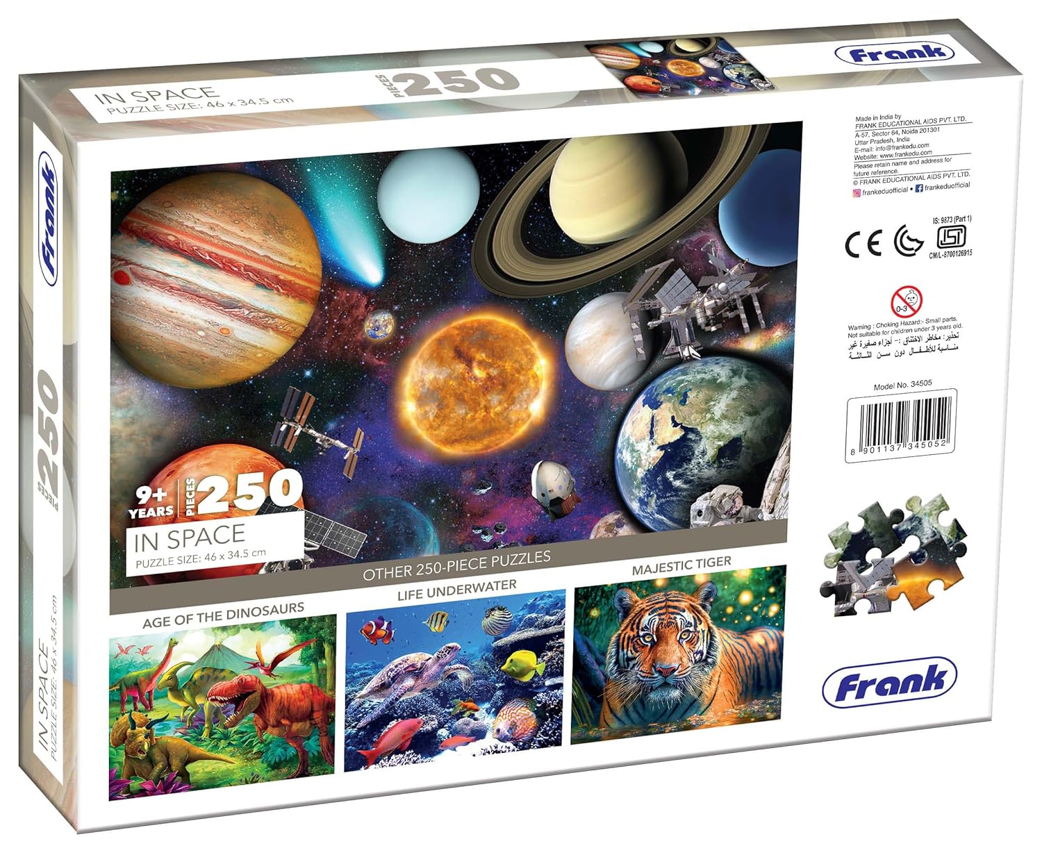 Frank in Space Jigsaw Puzzle (250 Pieces) for Kids Above 9+ Years - Fun & Challenging Brain Booster Games - Realistic Space Design | Educational Puzzle for Focus and Memory
